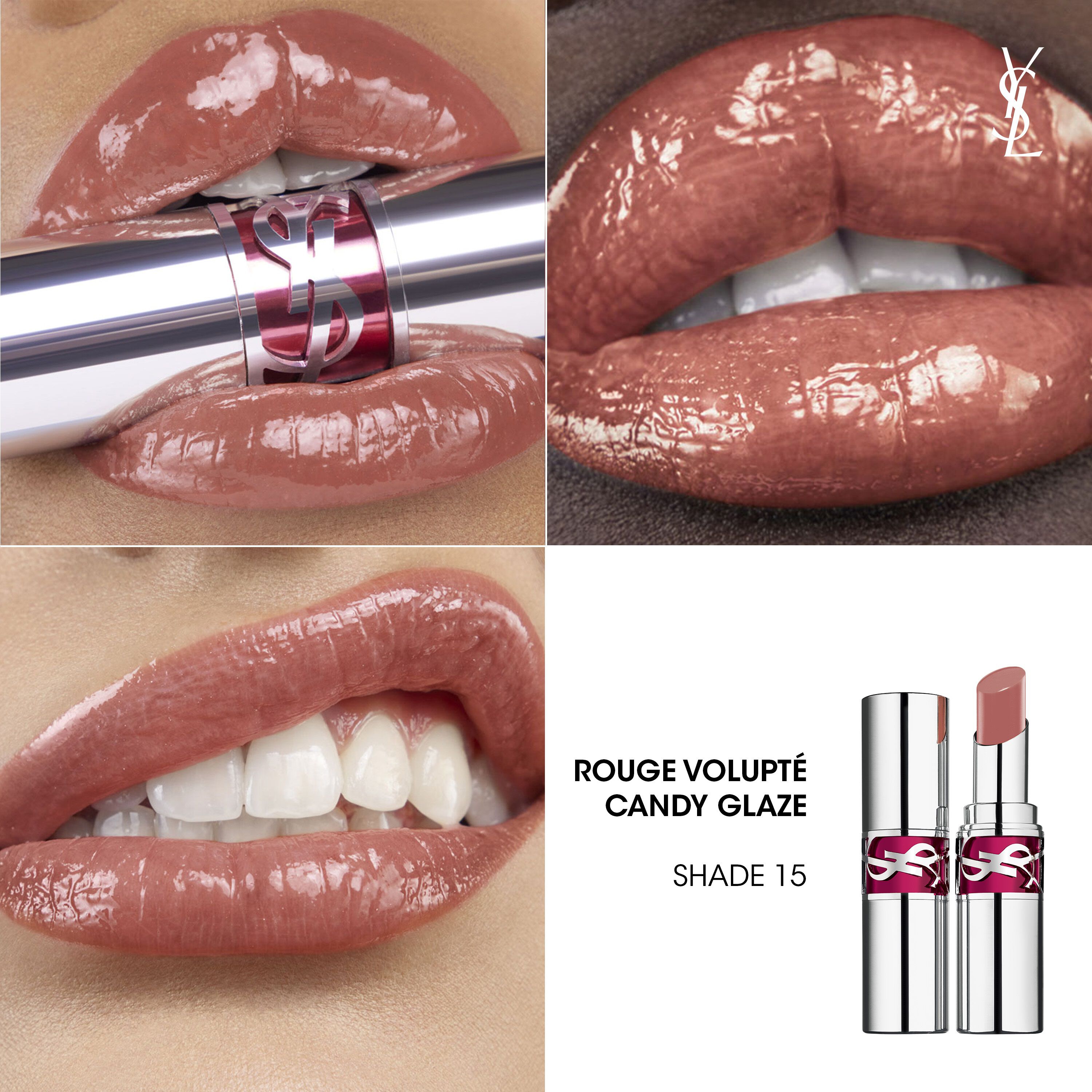 Rouge Volupté Candy Glaze Lipstick Lip Makeup YSL Beauty
